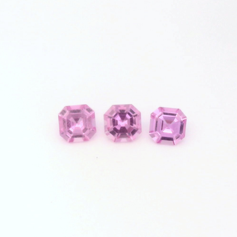 Sapphire, Pink, Asscher, 0.91 ct