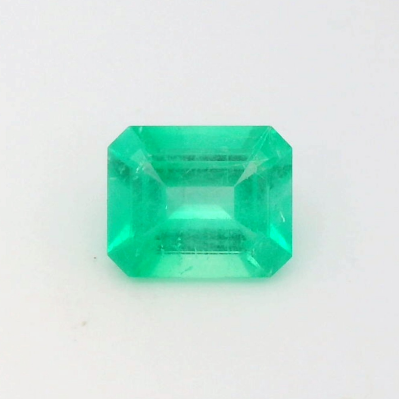 Emerald, Green, Emerald cut, 1.08 ct