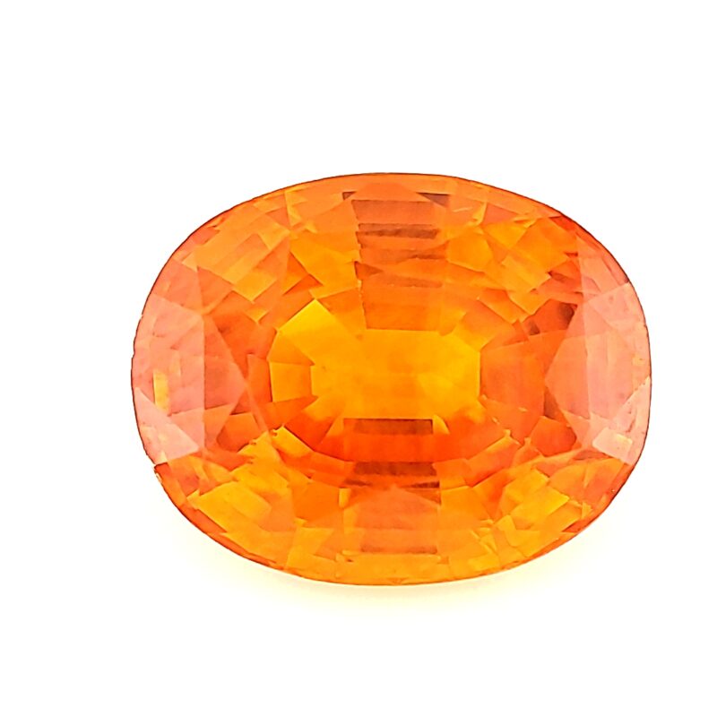 Sapphire, Orange, Oval, 9.21 ct