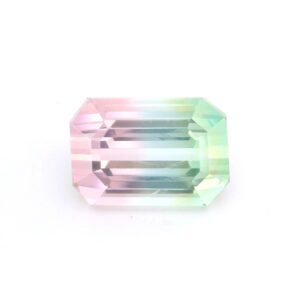5.25 ct, Bi-color, Tourmaline, Emerald cut