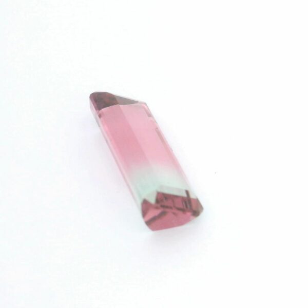 4.10 ct, Bi-color, Watermelon Tourmaline, Emerald cut - Image 2