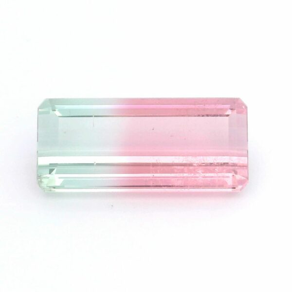 4.10 ct, Bi-color, Watermelon Tourmaline, Emerald cut - Image 4