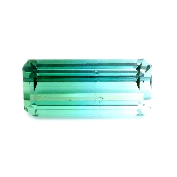10.52 ct, Bi-color, Tourmaline, Emerald cut