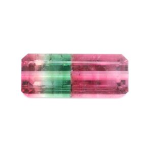 20.82 ct, Bi-color, Tourmaline, Emerald cut