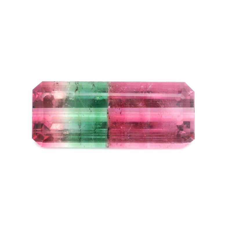 Tourmaline, Bi-color, Emerald cut, 20.82 ct