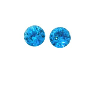 3.44 ct, Blue, Zircon, Round