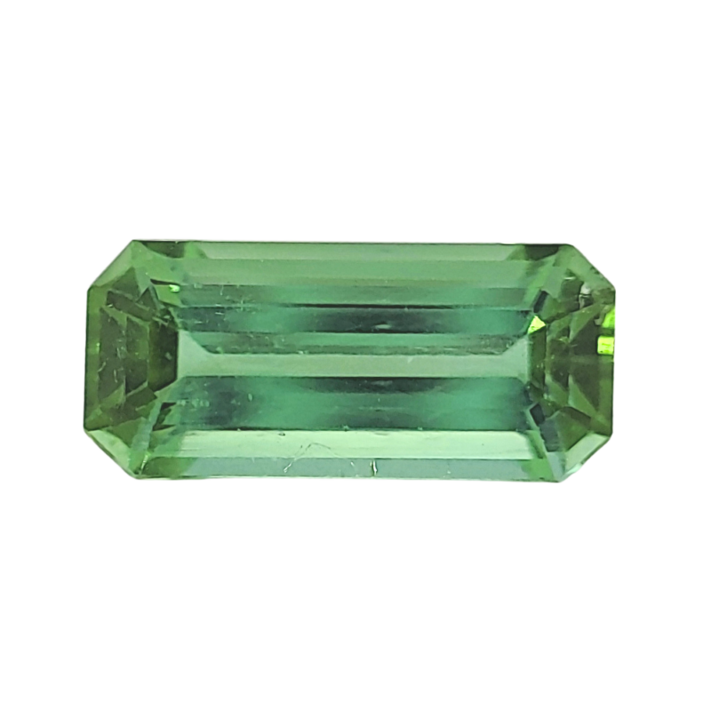 Tourmaline, Green, Emerald cut, 3.91 ct