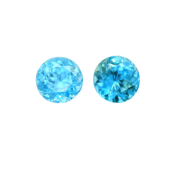 3.63 ct, Blue, Zircon, Round