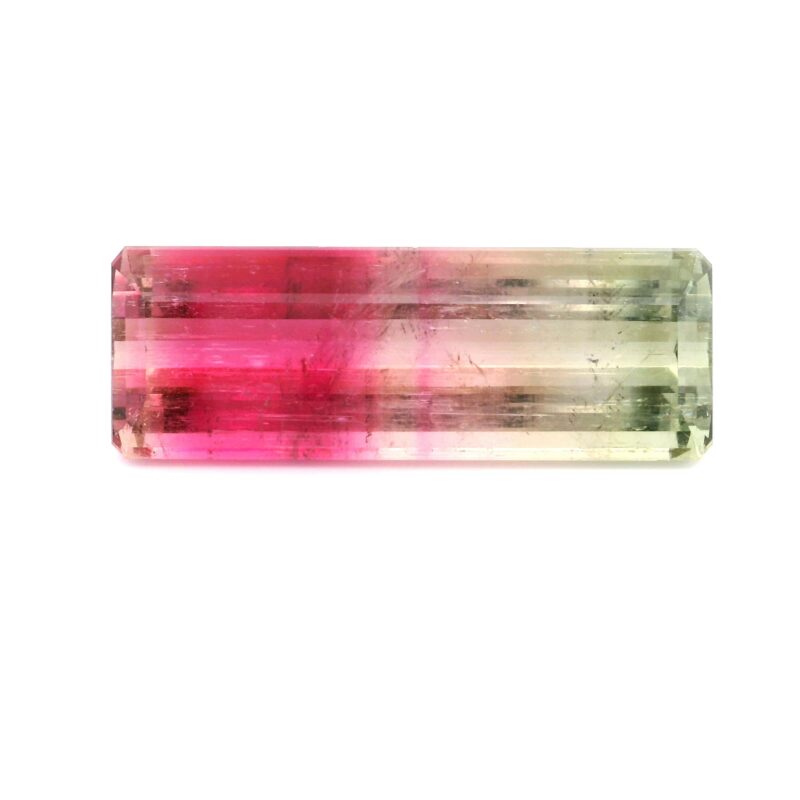 Tourmaline, Bi-color, Emerald cut, 25.43 ct