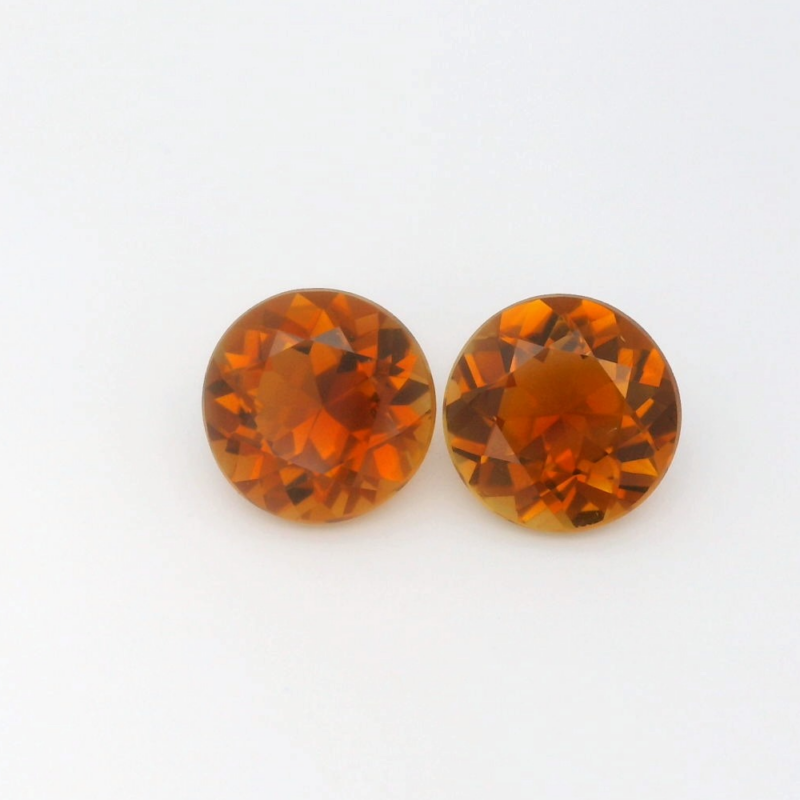 Tourmaline, Orange, Round, 3.70 ct