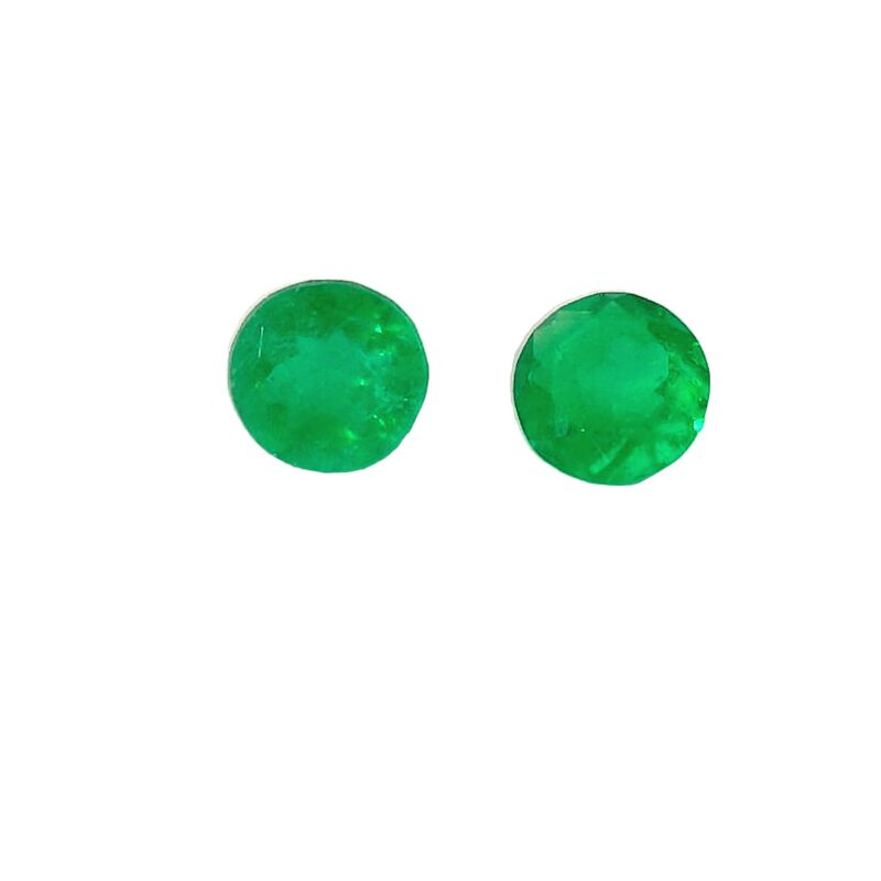Emerald, Green, Round, 0.55 ct
