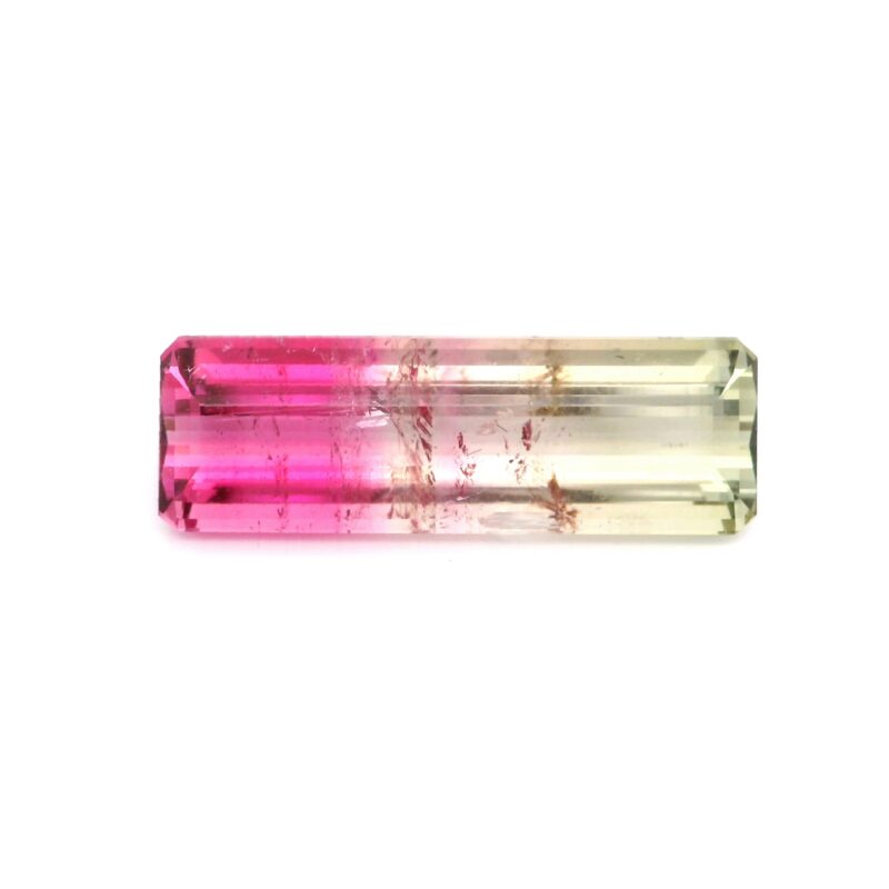 Tourmaline, Bi-color, Emerald cut, 14.26 ct