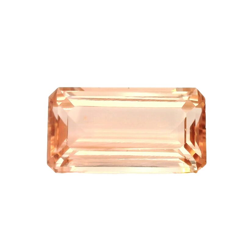 Tourmaline, Peach, Emerald cut, 9.24 ct