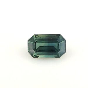 0.95 ct, Blue Green, Sapphire, Emerald cut