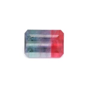 13.07 ct, Bi-color, Tourmaline, Emerald cut