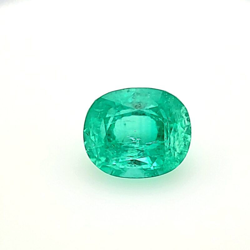 Emerald, Green, Cushion, 1.77 ct