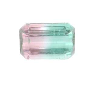 5.27 ct, Bi-color, Tourmaline, Emerald cut