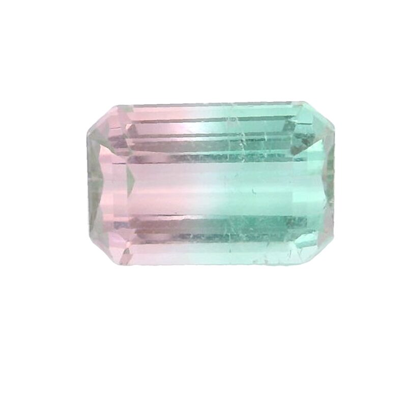 Tourmaline, Bi-color, Emerald cut, 5.27 ct