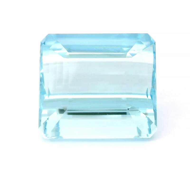 Aquamarine, Blue, Emerald cut, 12.29 ct