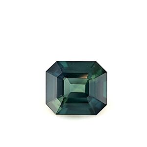 1.40 ct, Blue Green, Sapphire, Emerald cut