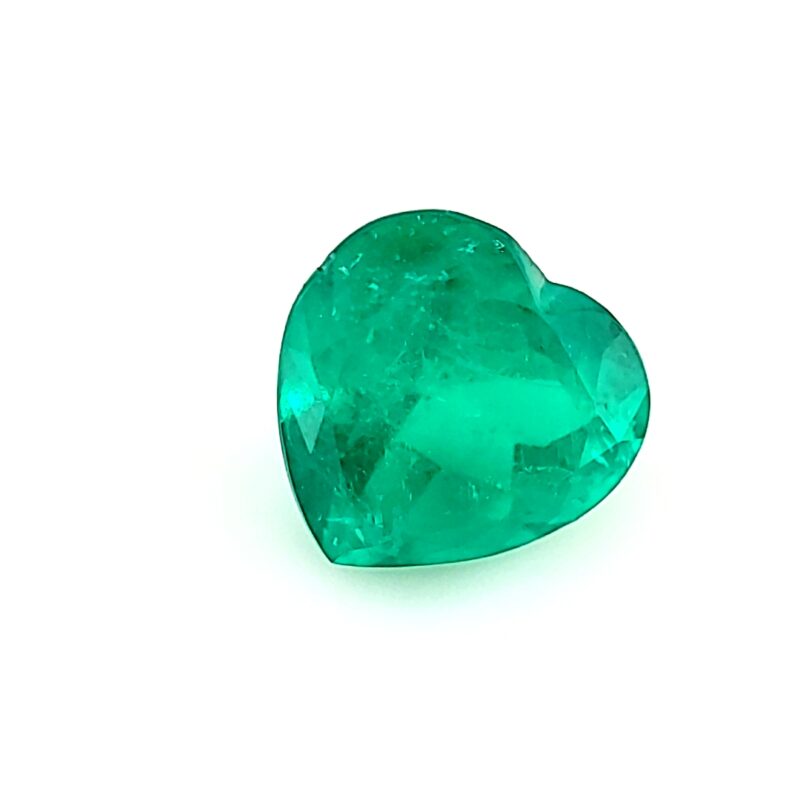 Emerald, Green, Heart-shaped, 1.35 ct