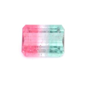 6.52 ct, Bi-color, Tourmaline, Emerald cut