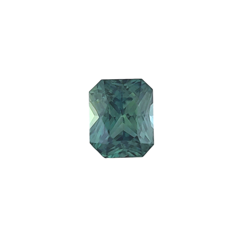 Sapphire, Blue Green, Radiant, 1.51 ct
