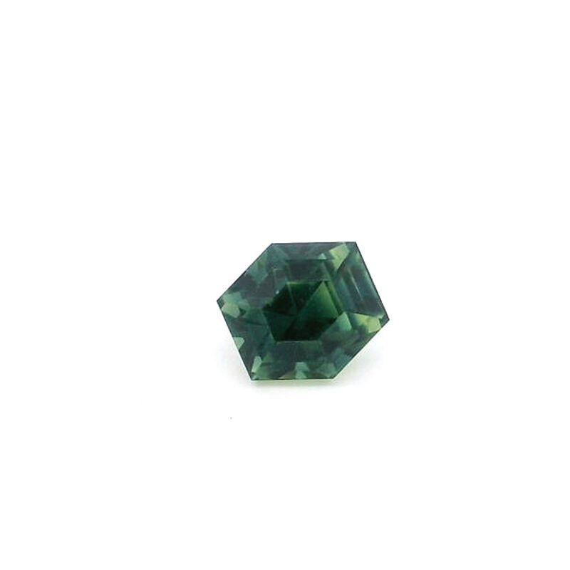 Sapphire, Blue Green, Hexagon, 1.59 ct