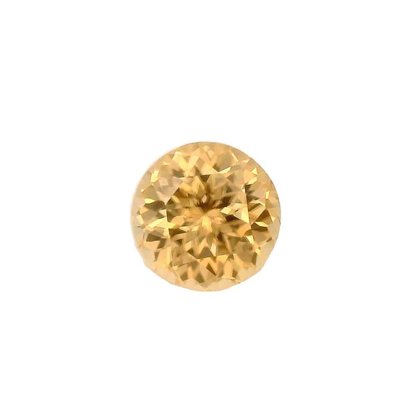 Zircon, Champagne, Round, 3.09 ct