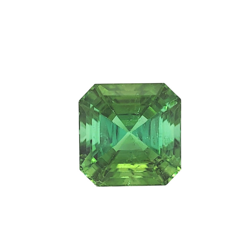 5.86 ct, Green, Tourmaline, Asscher