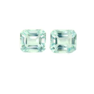 3.42 ct, Blue Green, Green Beryl, Emerald cut