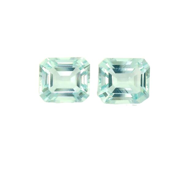 3.42 ct, Blue Green, Green Beryl, Emerald cut