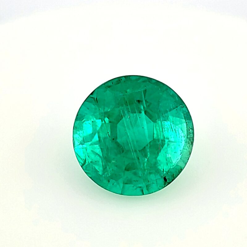 Emerald, Green, Round, 3.03 ct