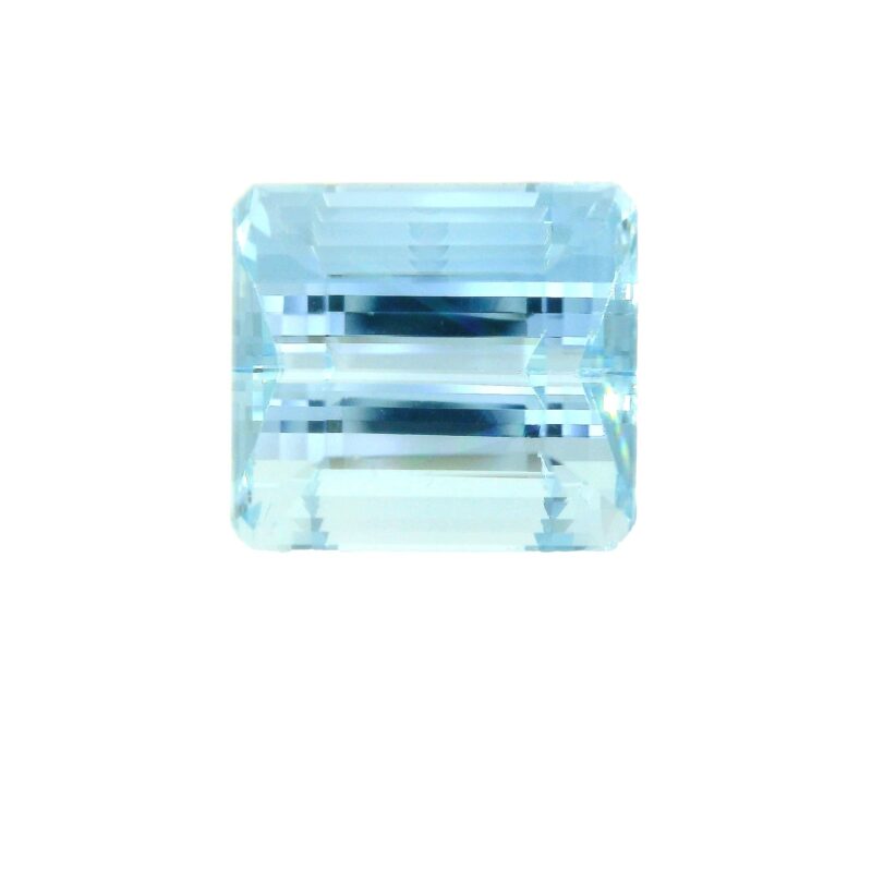 Aquamarine, Blue, Emerald cut, 12.86 ct