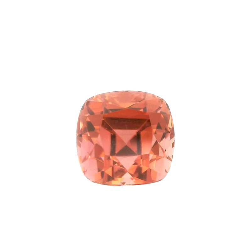 Tourmaline, Peach, Cushion, 6.14 ct