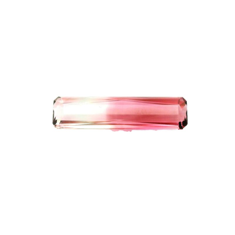 Tourmaline, Bi-color, Emerald cut, 4.32 ct