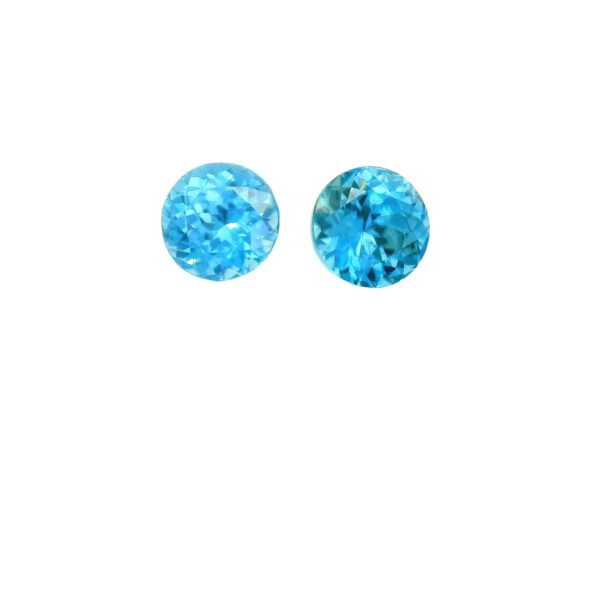 3.63 ct, Blue, Zircon, Round - Image 2