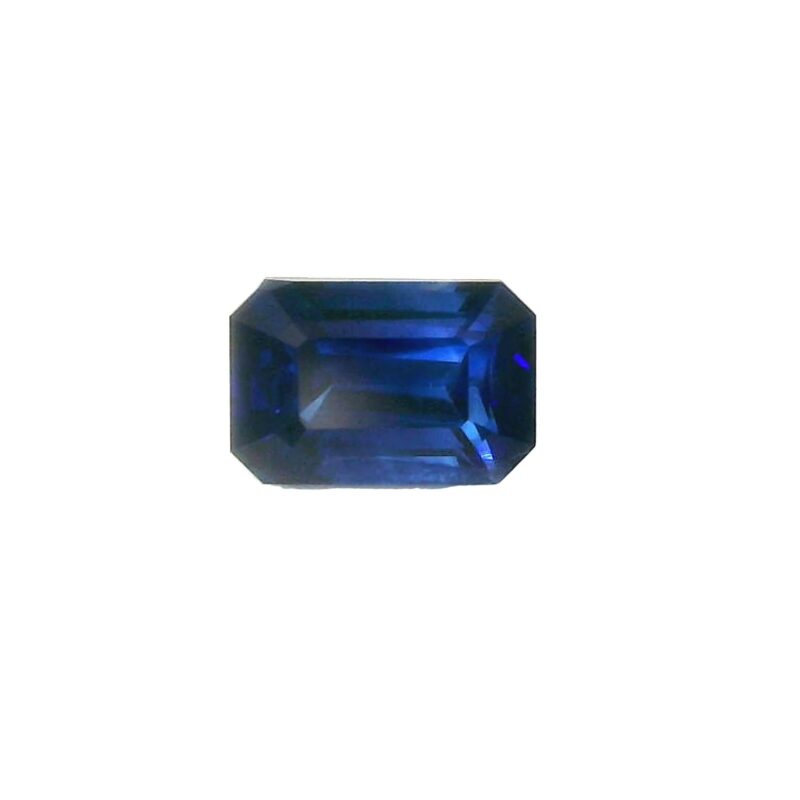 Sapphire, Blue, Emerald cut, 1.53 ct