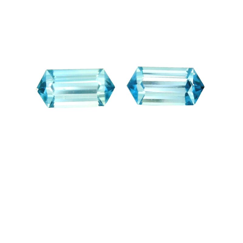Zircon, Blue, Hexagon, 3.73 ct