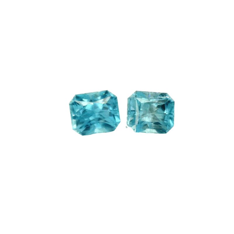 Zircon, Blue, Radiant, 4.30 ct