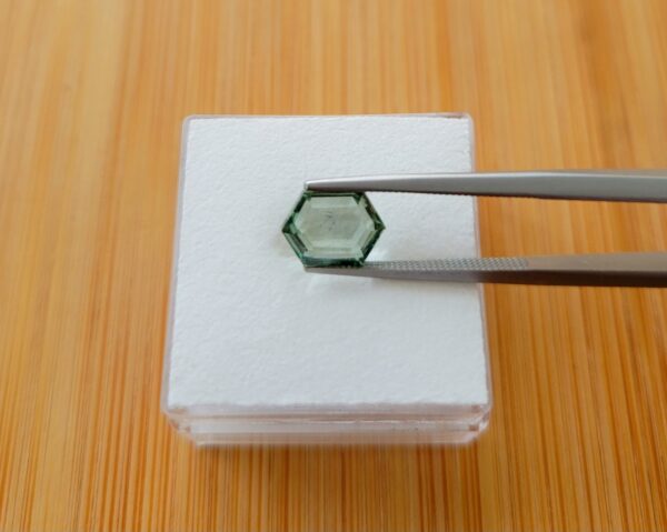 1.82 ct, Green, Montana Sapphire, Hexagon