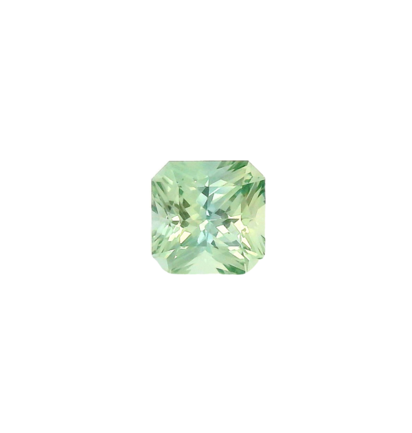 0.81 ct, Green, Montana Sapphire, Radiant
