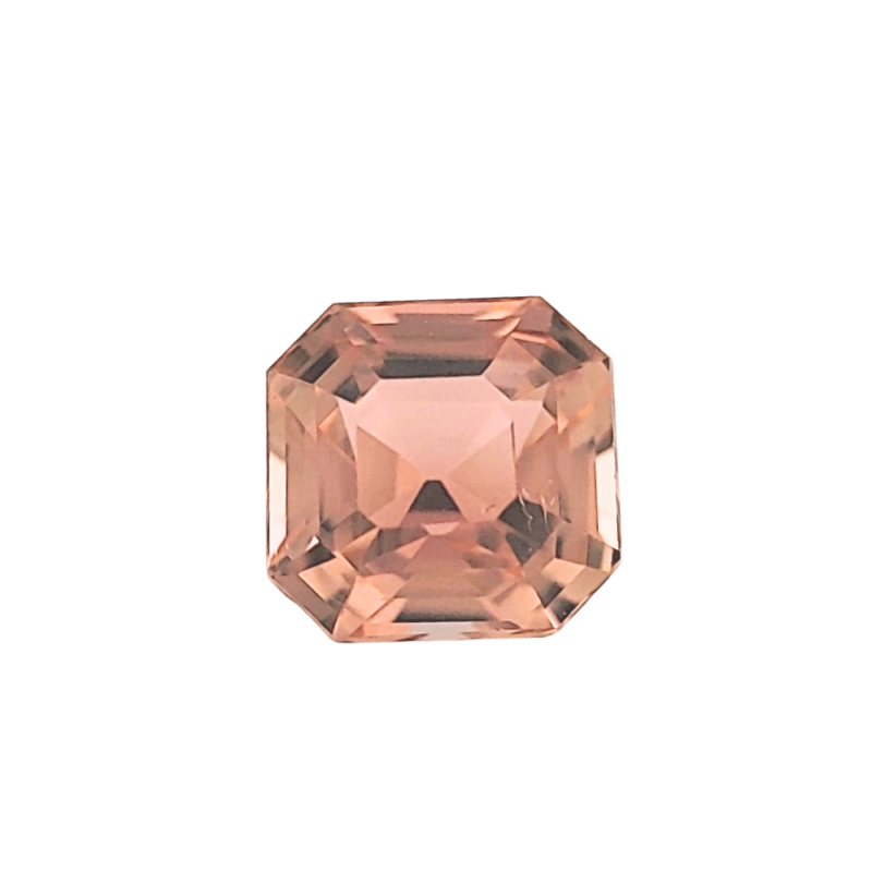 Tourmaline, Peach, Asscher, 2.35 ct