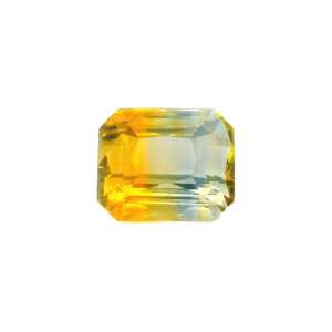 2.03 ct, Bi-color, Sapphire, Emerald cut
