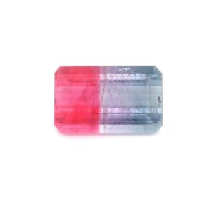 18.69 ct, Bi-color, Tourmaline, Emerald cut