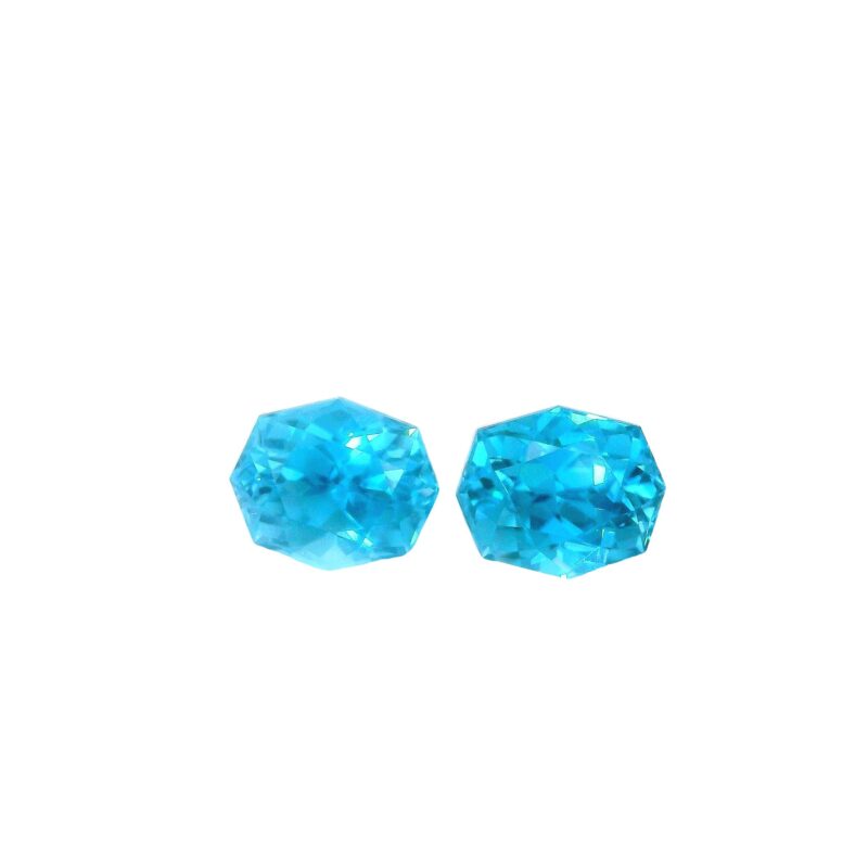 Zircon, Blue, Cushion, 3.69 ct