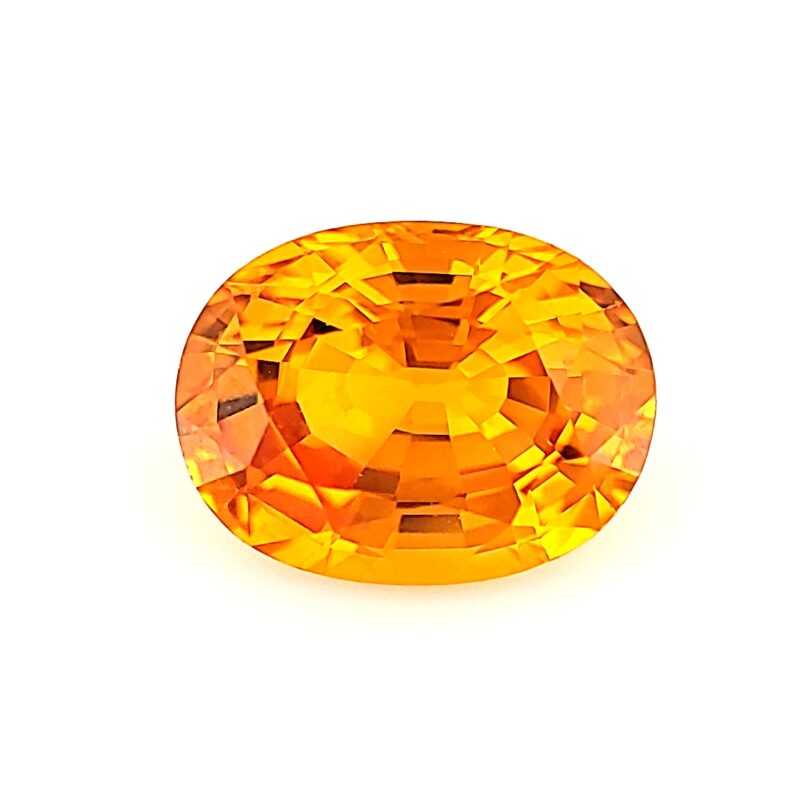 Sapphire, Orange, Oval, 3.79 ct