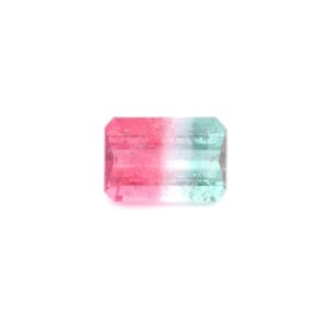 8.66 ct, Bi-color, Tourmaline, Emerald Cut