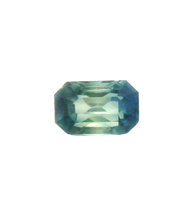 1.51 ct, Blue Green, Sapphire, Emerald cut