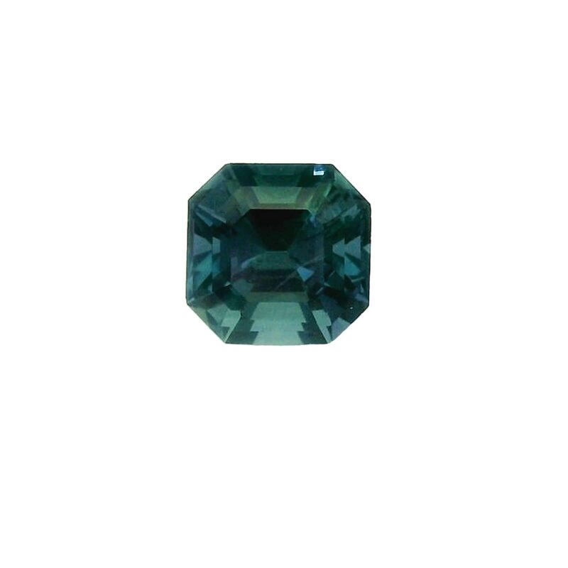 Sapphire, Blue Green, Emerald cut, 1.46 ct
